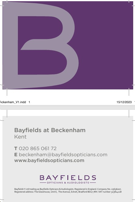 BAYFIELD/BC/BECKENHAM